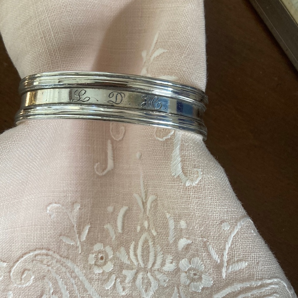 Antiques sterling silver napkin ring